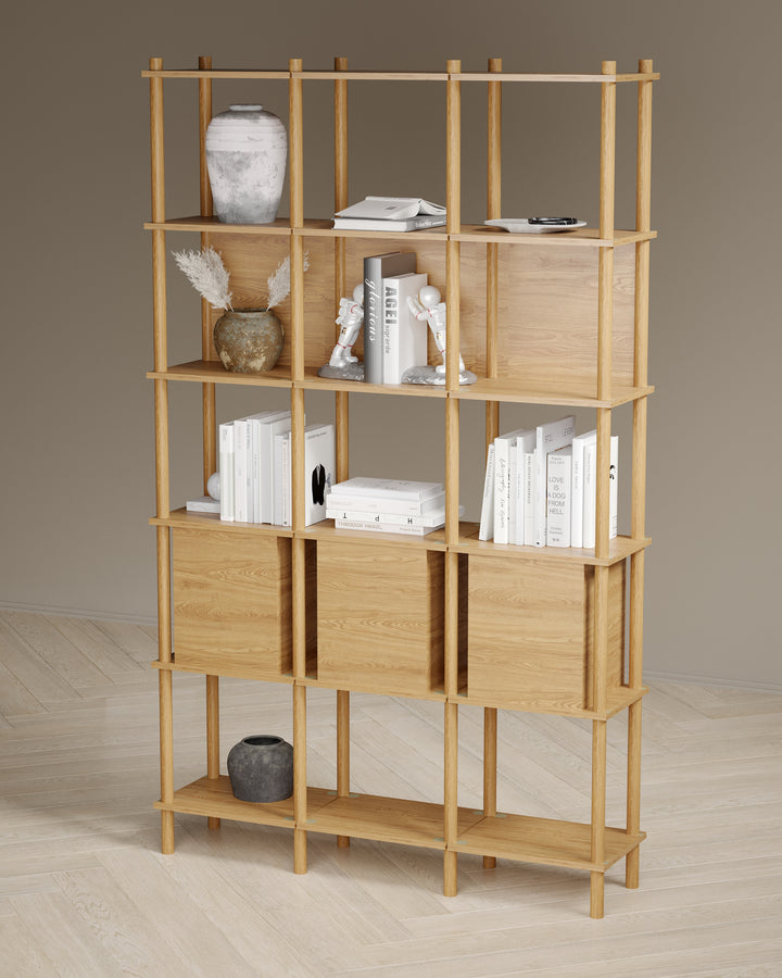 Runa 121x30cm Üçlü Kitaplık M111