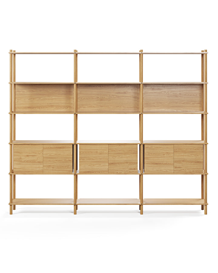 Runa 241x30cm üçlü kitaplık M120