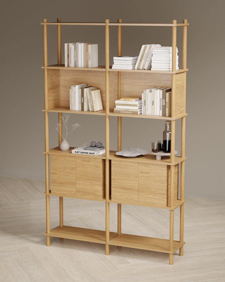 Runa 121x30cm İkili Kitaplık M113