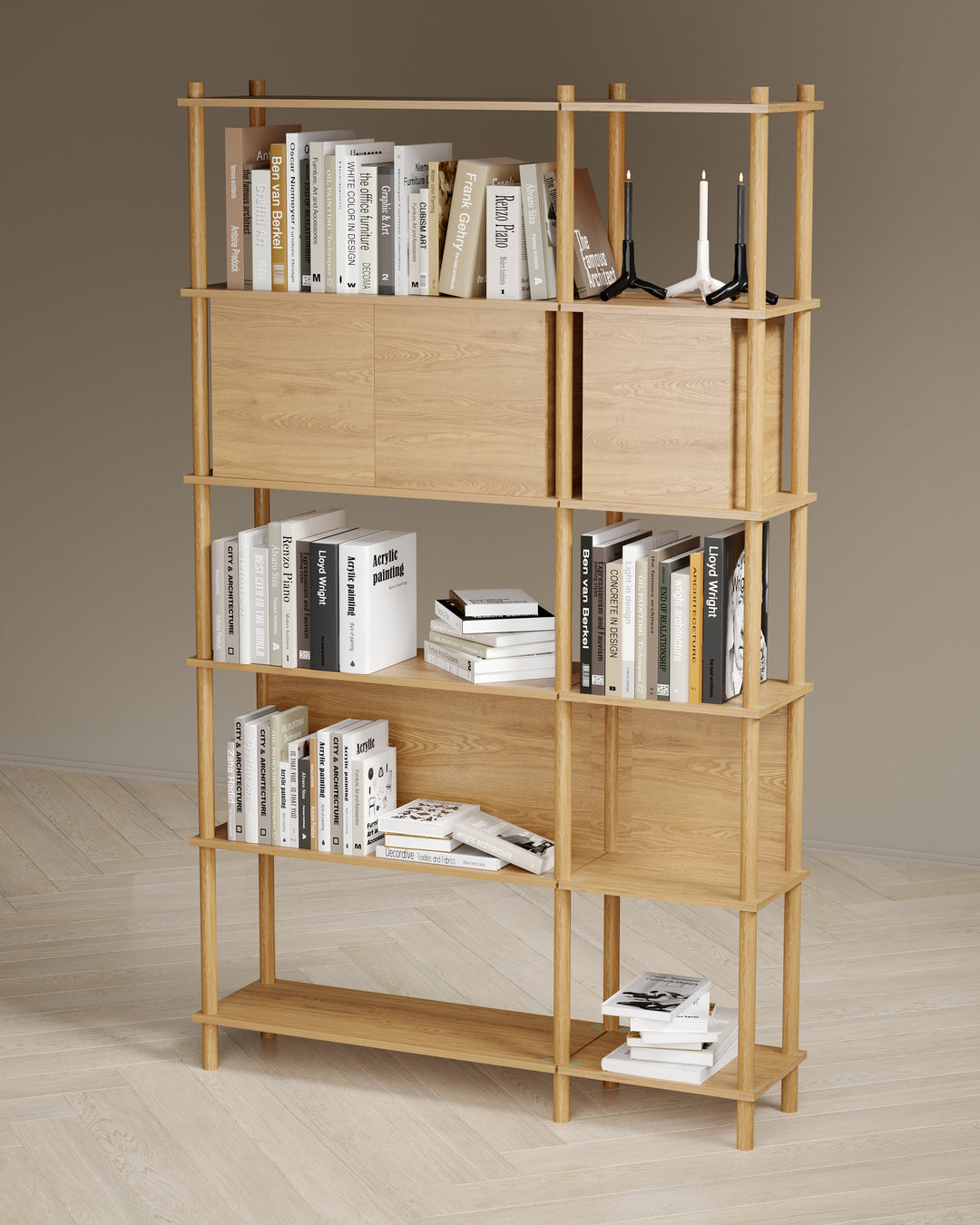 Runa 121x30cm İkili kitaplık M117