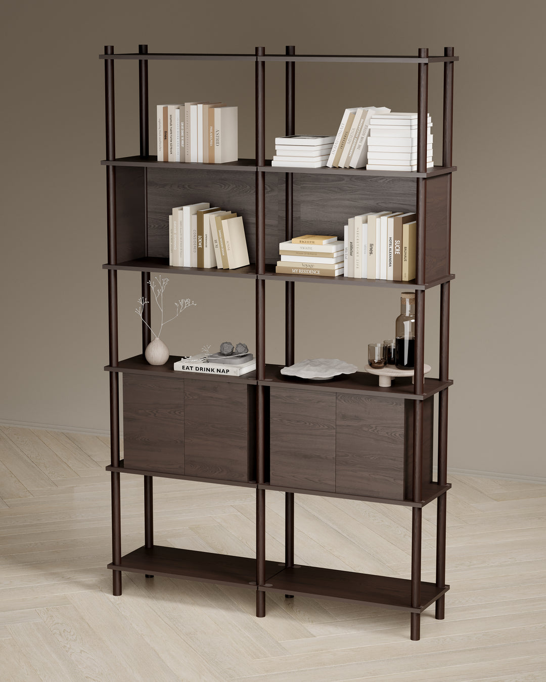 Runa 121x30cm İkili Kitaplık M113