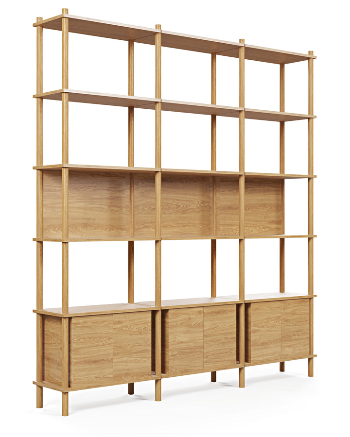 Runa 181x30cm üçlü kitaplık M115