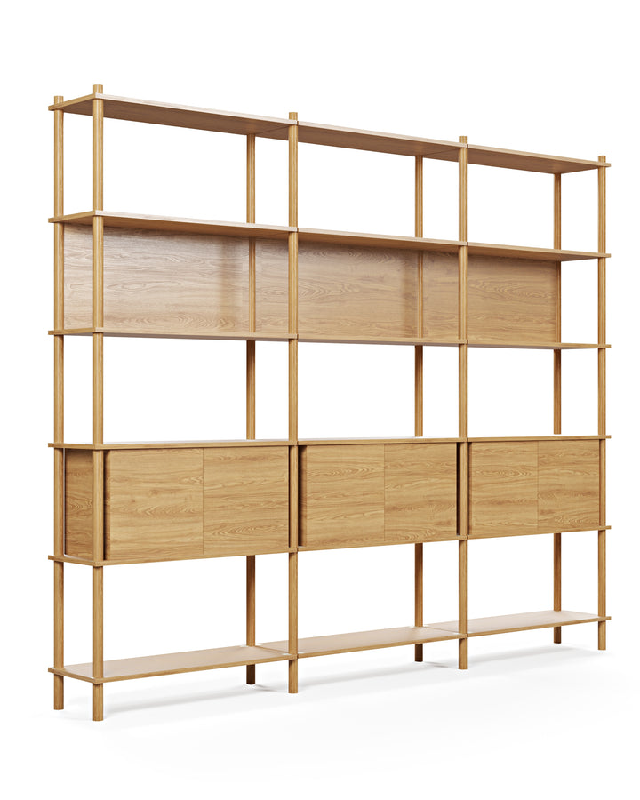 Runa 241x30cm üçlü kitaplık M120