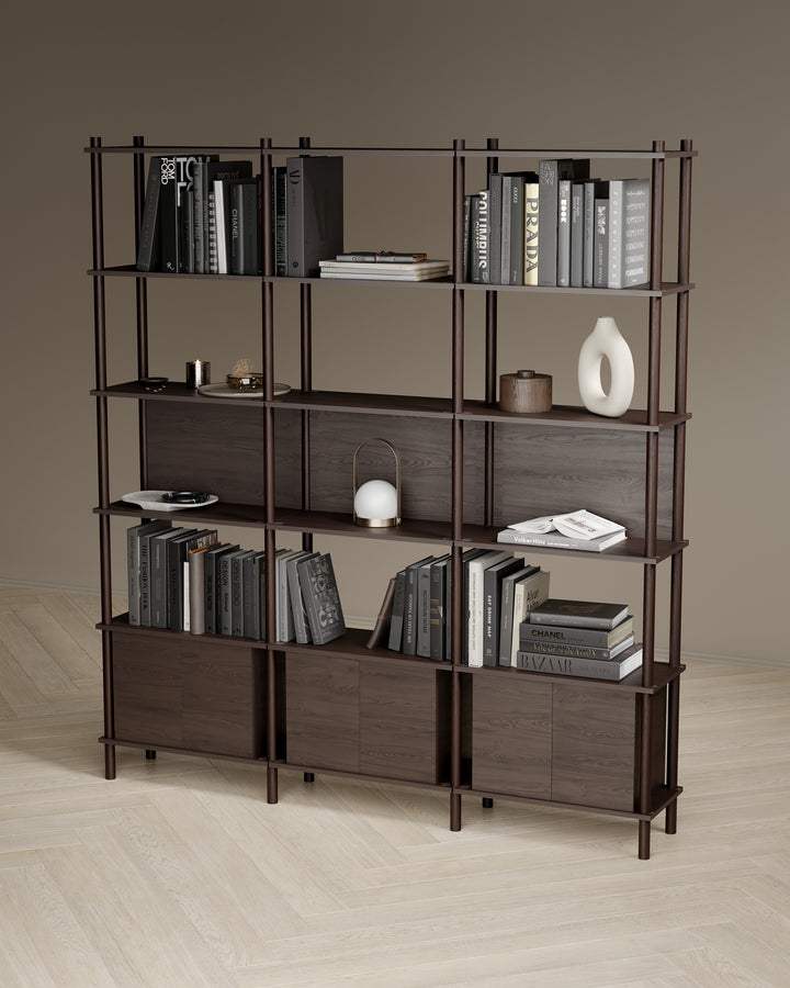 Runa 181x30cm üçlü kitaplık M115