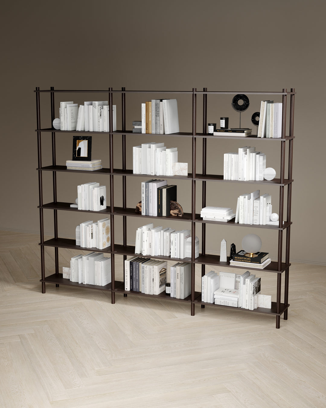 Runa 241x30cm üçlü kitaplık