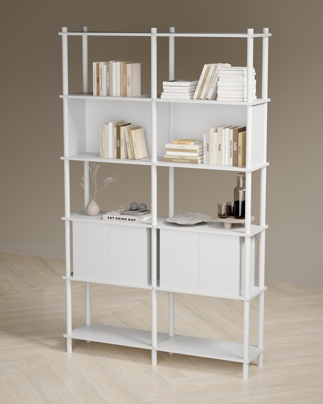 Runa 121x30cm İkili Kitaplık M113