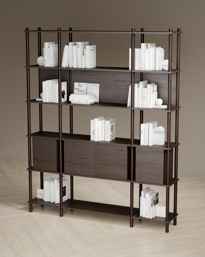 Runa 161x30 cm üçlü kitaplık M118