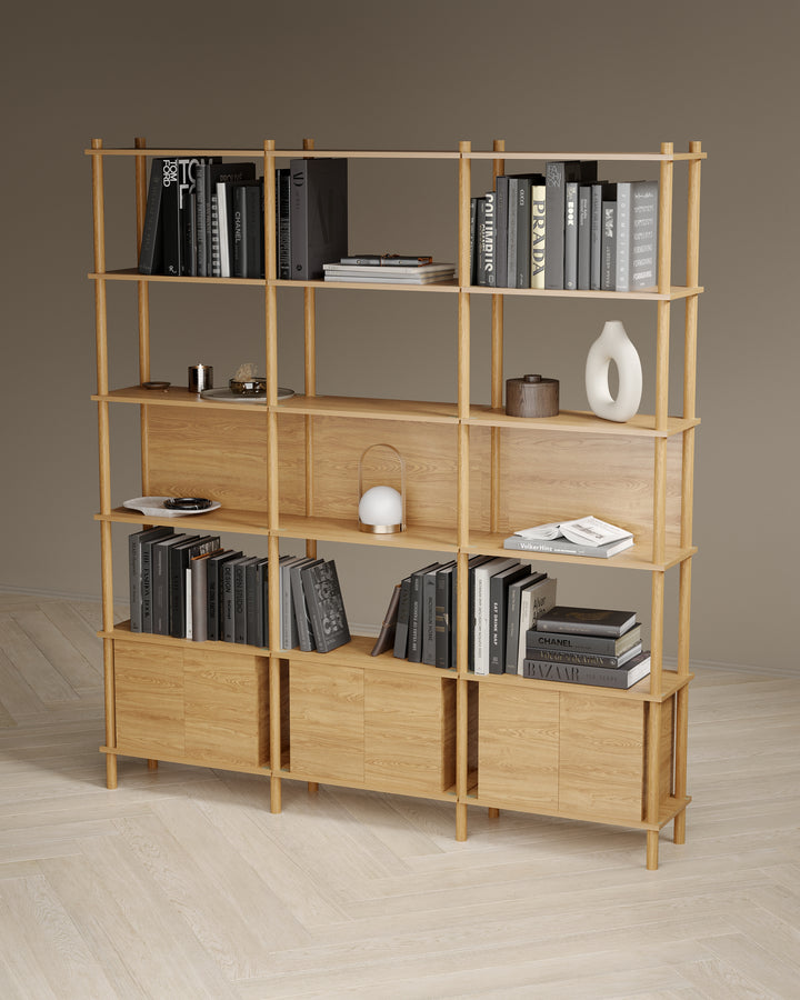 Runa 181x30cm üçlü kitaplık M115