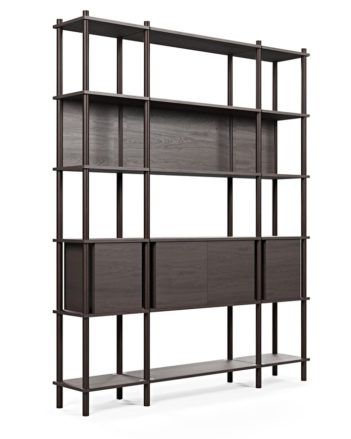 Runa 161x30 cm üçlü kitaplık M118