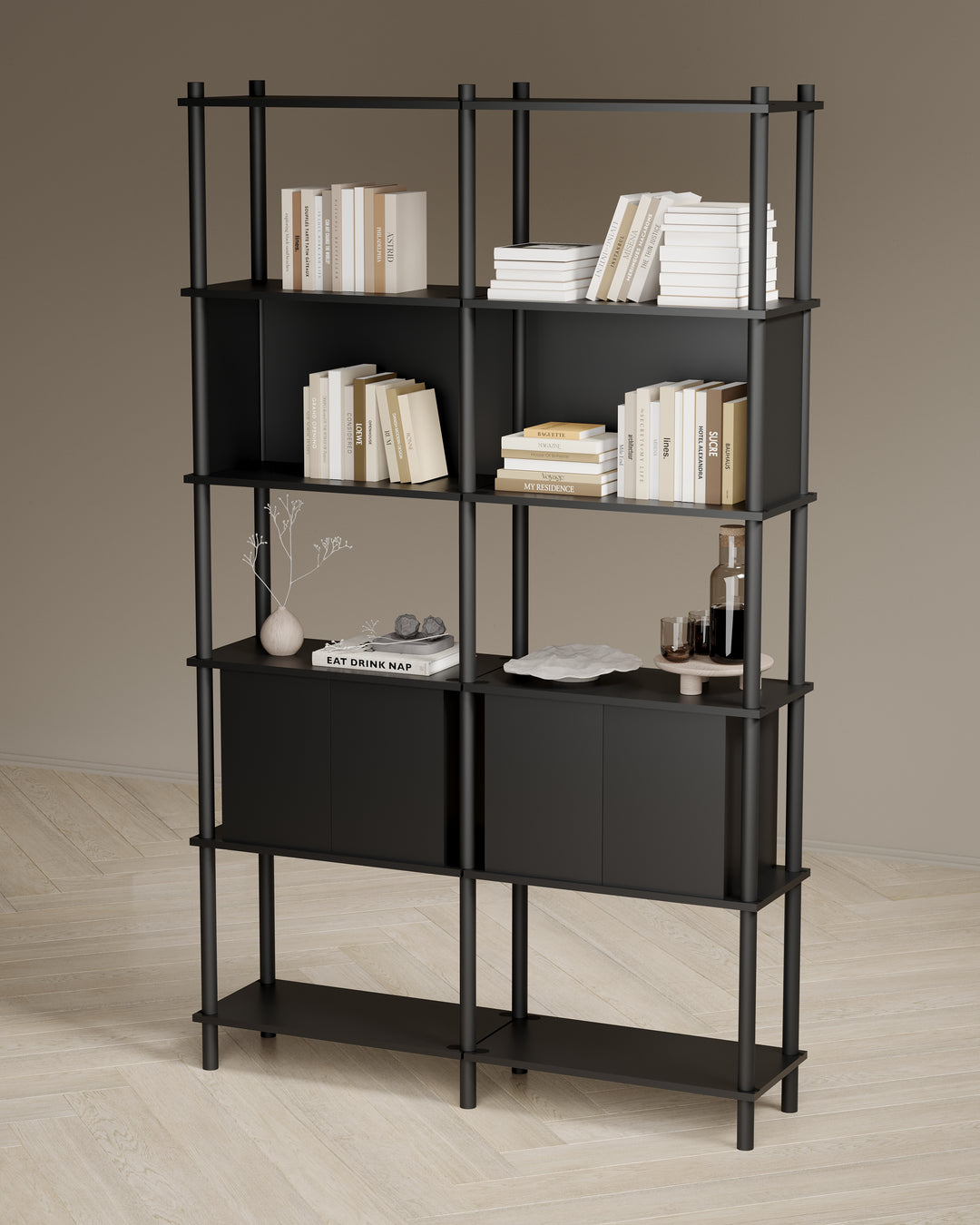 Runa 121x30cm İkili Kitaplık M113