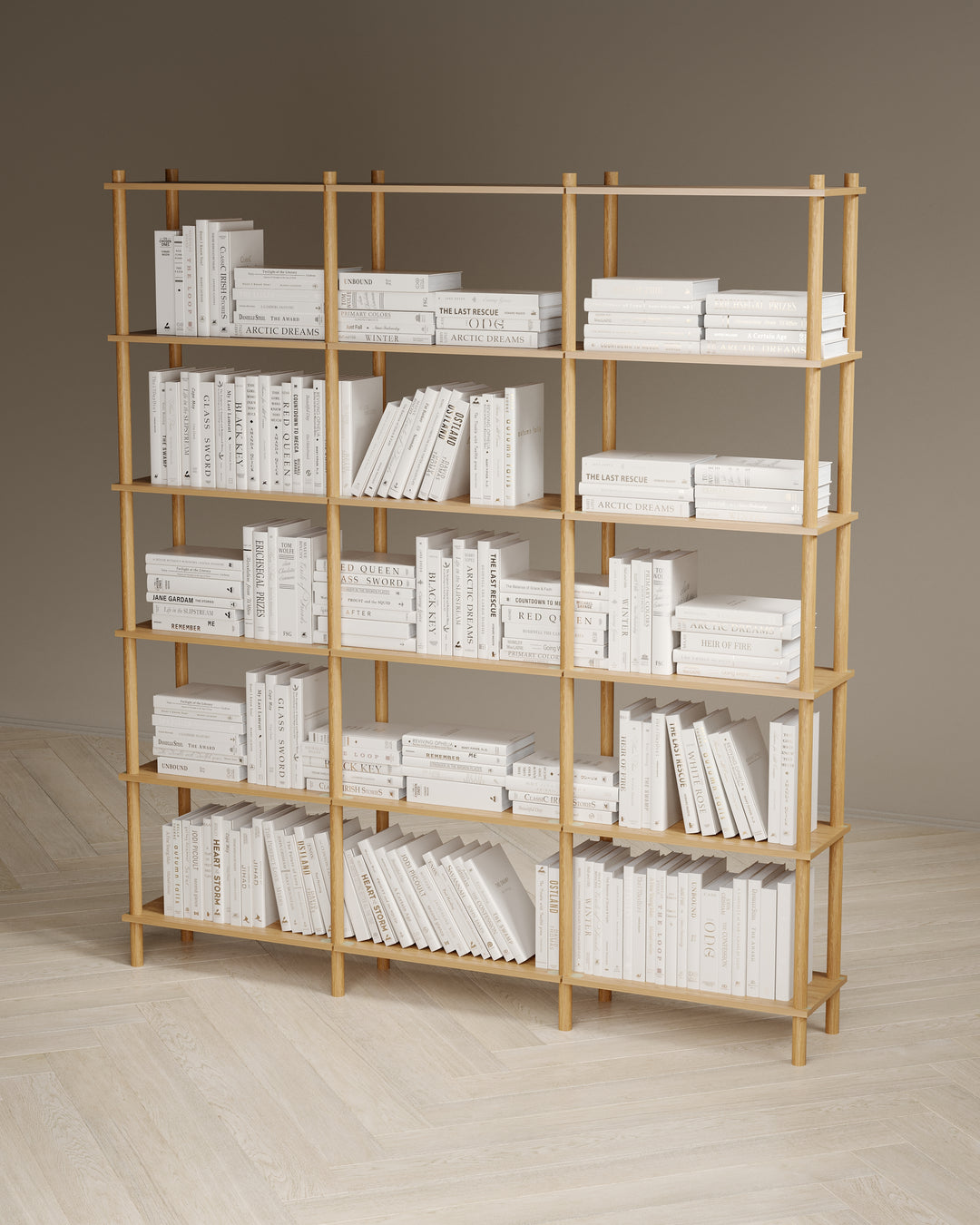 Runa 181x30cm üçlü kitaplık